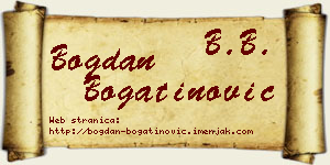 Bogdan Bogatinović vizit kartica